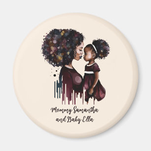Beautiful Black Mom and Daughter (25) Magnet