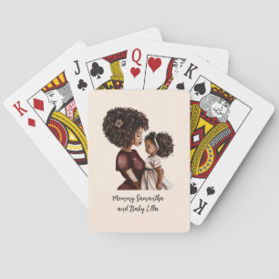 Beautiful Black Mom and Daughter (26) Poker Cards