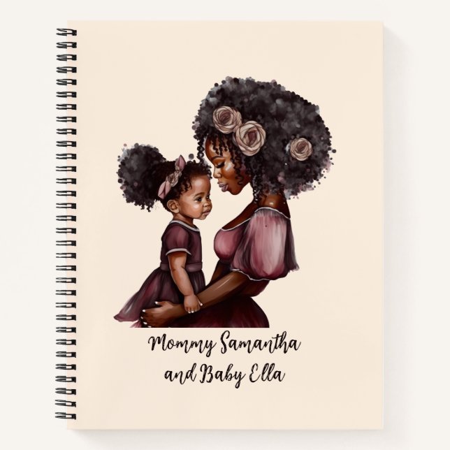 Beautiful Black Mom and Daughter (28) Notebook (Front)