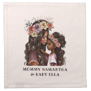 Beautiful Black Mom and Daughter (2) Cloth Napkin