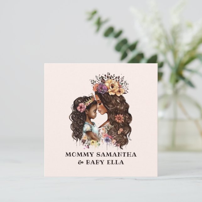 Beautiful Black Mom and Daughter (4) (Standing Front)