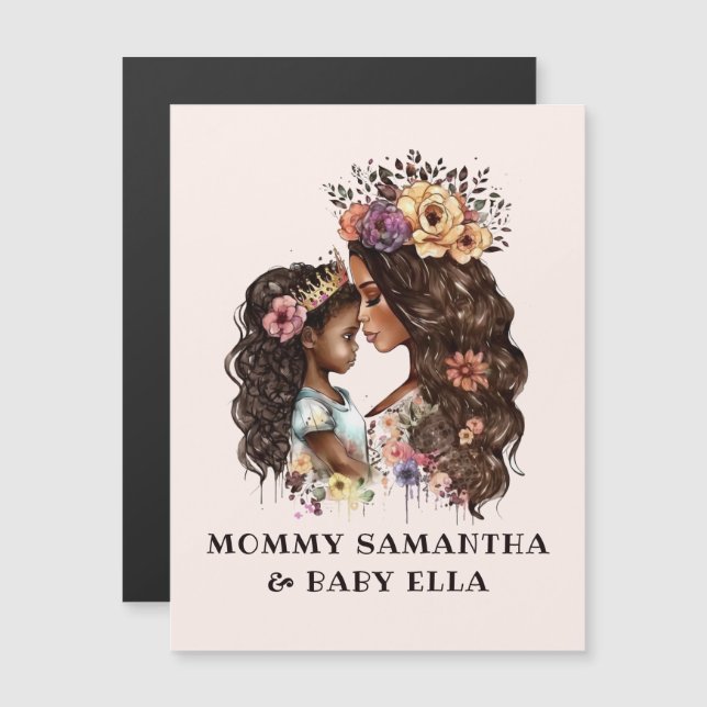 Beautiful Black Mom and Daughter (4) (Front/Back)