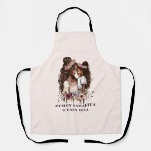 Beautiful Black Mom and Daughter (5) Apron