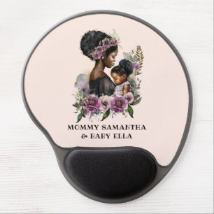 Beautiful Black Mom and Daughter (6) Gel Mouse Pad