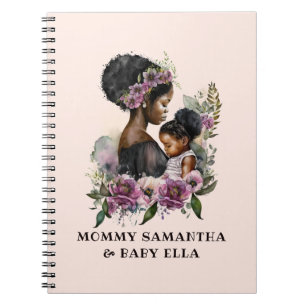 Beautiful Black Mom and Daughter (6) Notebook