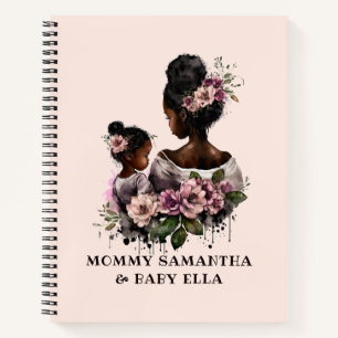 Beautiful Black Mom and Daughter (7) Notebook