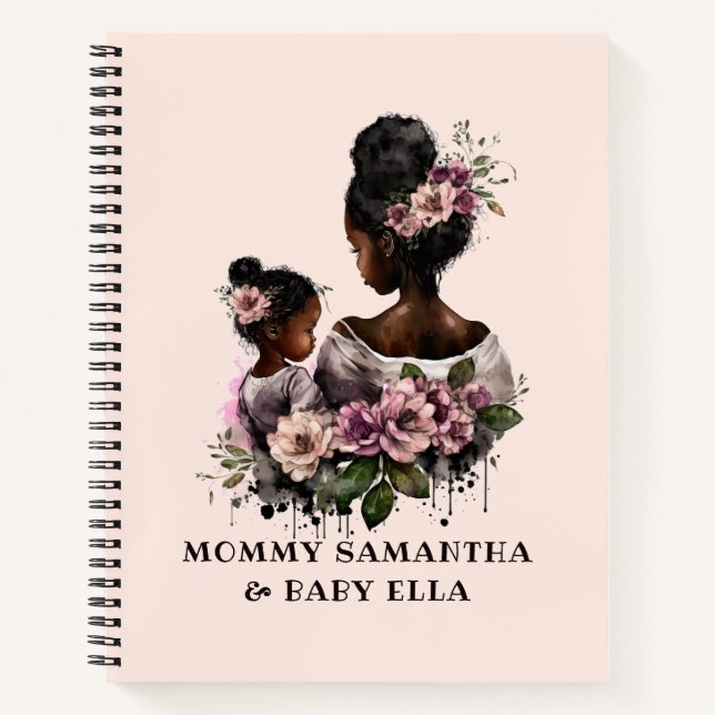 Beautiful Black Mom and Daughter (7) Notebook (Front)