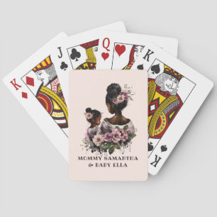Beautiful Black Mom and Daughter (7) Poker Cards