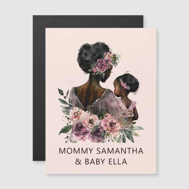 Beautiful Black Mom and Daughter (8) (Front/Back)