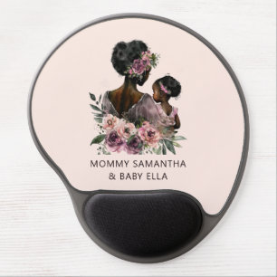 Beautiful Black Mom and Daughter (8) Gel Mouse Pad