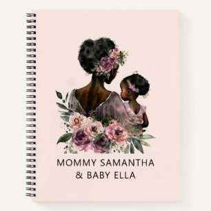 Beautiful Black Mom and Daughter (8) Notebook