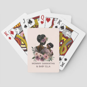 Beautiful Black Mom and Daughter (8) Poker Cards