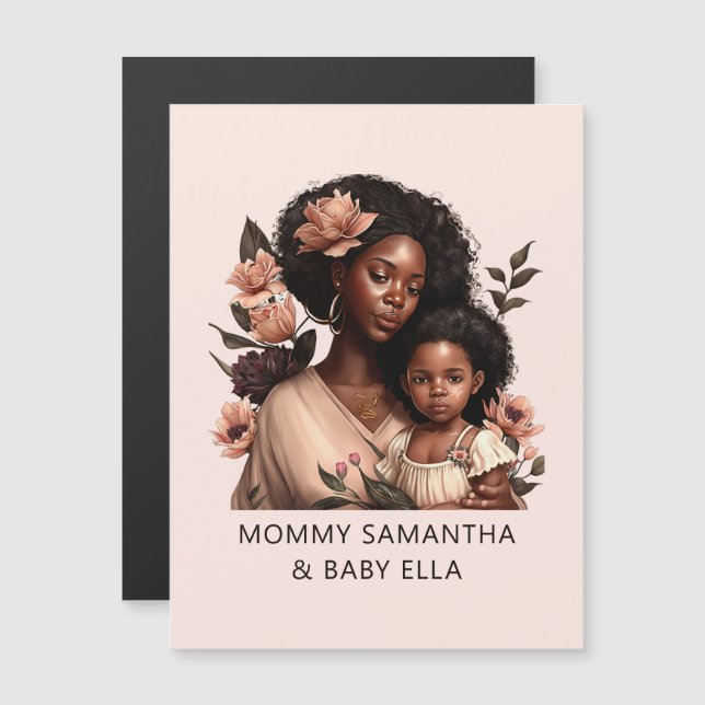 Beautiful Black Mom and Daughter (9) (Front/Back)