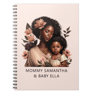 Beautiful Black Mom and Daughter (9) Notebook