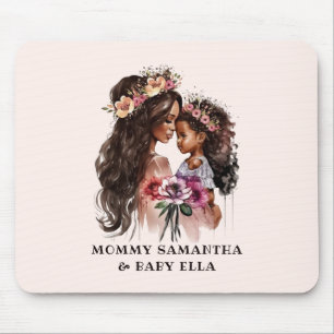 Beautiful Black Mom and Daughter Mouse Pad