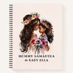 Beautiful Black Mom and Daughter Notebook