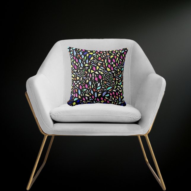 Beautiful Black Mosaic Pillow (Creator Uploaded)
