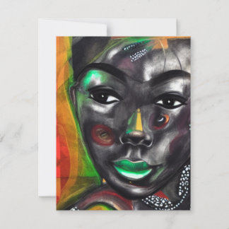 Beautiful Black Note Card