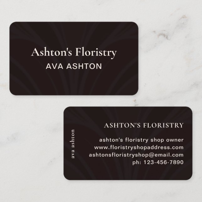 Beautiful Black Overlay Abstract Print Business Card (Front/Back)
