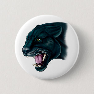 Beautiful Black Panther Button