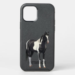 Beautiful Black Pinto Paint Horse T-shirt OtterBox Symmetry iPhone 12 Pro Case