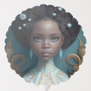 Beautiful Black Princess, Black Girl Magic  Balloon