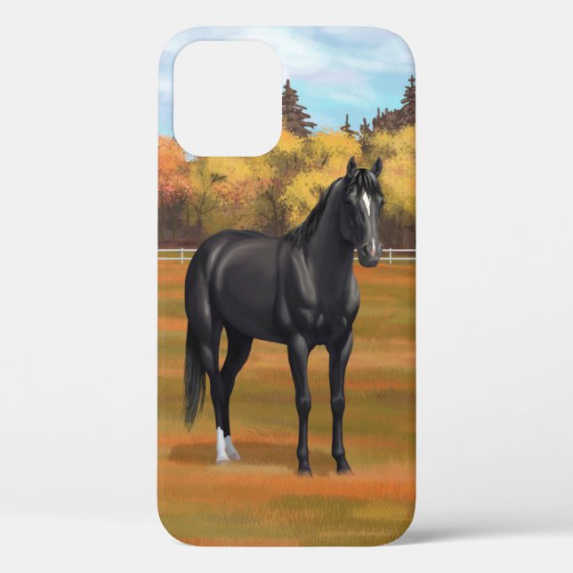 Beautiful Black Quarter Horse Stallion Case-Mate iPhone Case (Back)