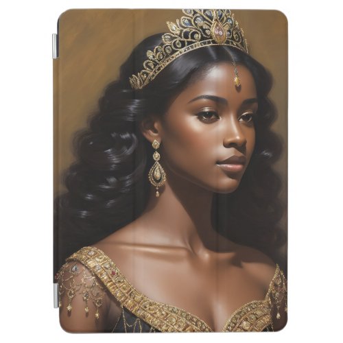 Beautiful Black Queen Gold Crown iPad Air Cover