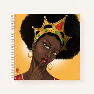 Beautiful Black Queen Notebook