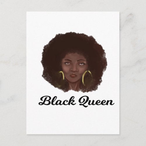 Beautiful Black Queen Postcard