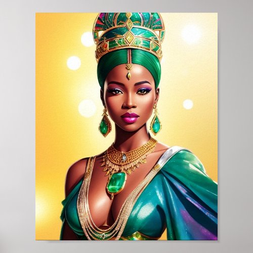 Beautiful Black Queen  Poster