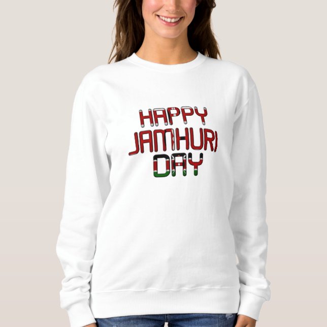 Beautiful Black Red Green Casual Kenya Jamhuri Day Sweatshirt (Front)