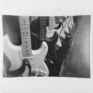 Beautiful Black & White Guitar Collection Trinket Tray