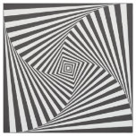 Beautiful Black white spiral optical illusion Fabric