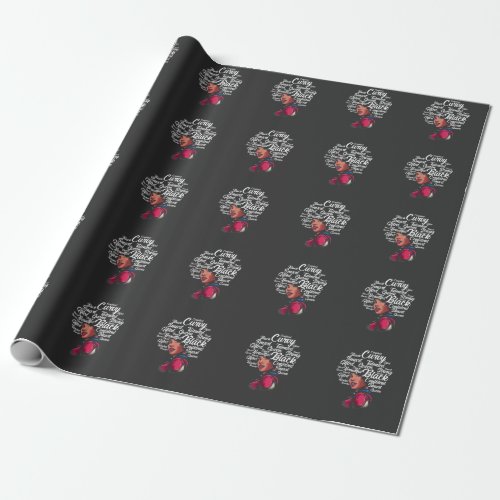 Beautiful Black Woman Afro Hair Queen Wrapping Paper