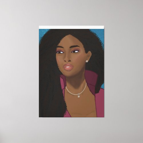 Beautiful Black Woman Canvas Print