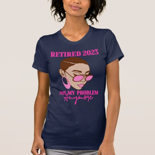 Beautiful black woman in pink sunglass T_Shirt