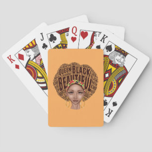 Beautiful Black Woman Poker Cards