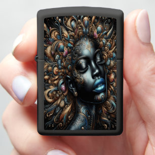 Beautiful Black Woman Soulful Art Zippo Lighter