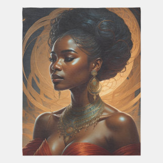 Beautiful Black Woman, Vintage Royalty Style Rug