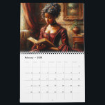 Beautiful Black Women Reading Books Artwork Calendar<br><div class="desc">This melanin-rich calendar features a variety of black women engrossed in reading a book. Most are indoors, some are outdoors. Some have braids or other 'natural' hairstyles, and others rocking styled waves and curls in updos are down. Some are wearing modern clothing and fashion, others are vintage 19th century looks....</div>