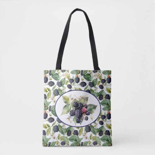 Beautiful Blackberries watercolor art Tote Bag