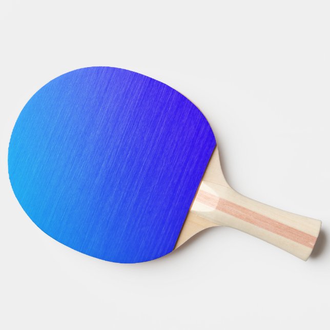 Beautiful Blended Blue Ping Pong Paddle (Side)