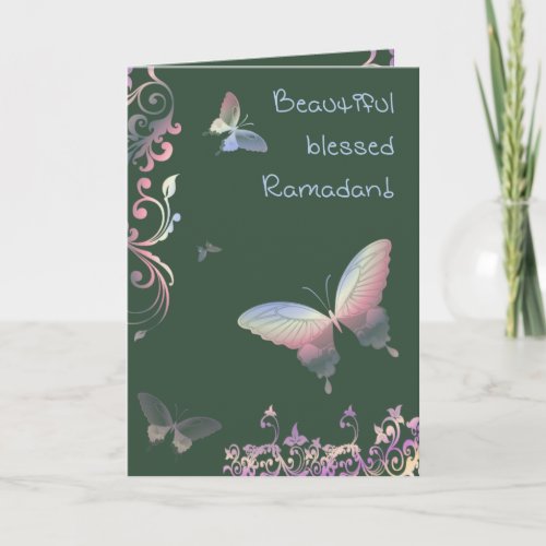 Beautiful blessed Ramadan _ Greetings Card