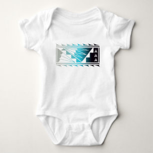 Beautiful Blessings - Gray/teal/Black -  Baby Bodysuit