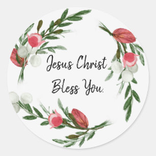 Beautiful Blessings Green Wreath Stickers