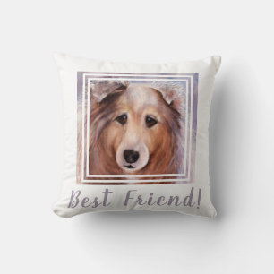 Beautiful Blond Collie Throw Pillow