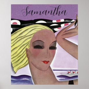 Beautiful Blonde Lady (Personalize) Poster