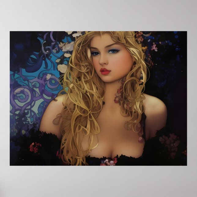 Beautiful Blonde Woman Poster (Front)