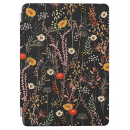 Beautiful blooming meadow flowers pattern iPad air cover